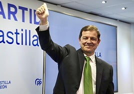 El presidente del Partido Popular de Castilla y León, Alfonso Fernández Mañueco, clausura la Junta Directiva Autonómica.