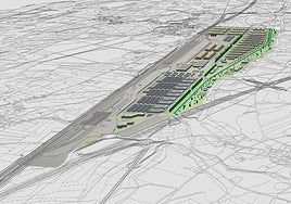 Uno de los planos sobre el proyecto de la plataforma logística de Torneros.