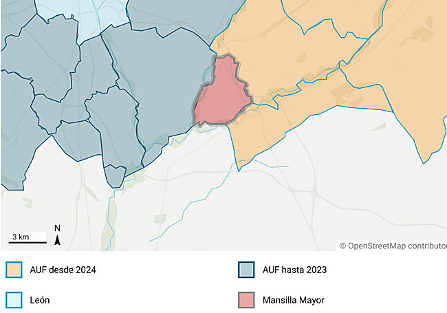 Villaturial, Valdepolo y Mansilla de las Mulas, casi rodean por completo el término municipal de Mansilla Mayor.