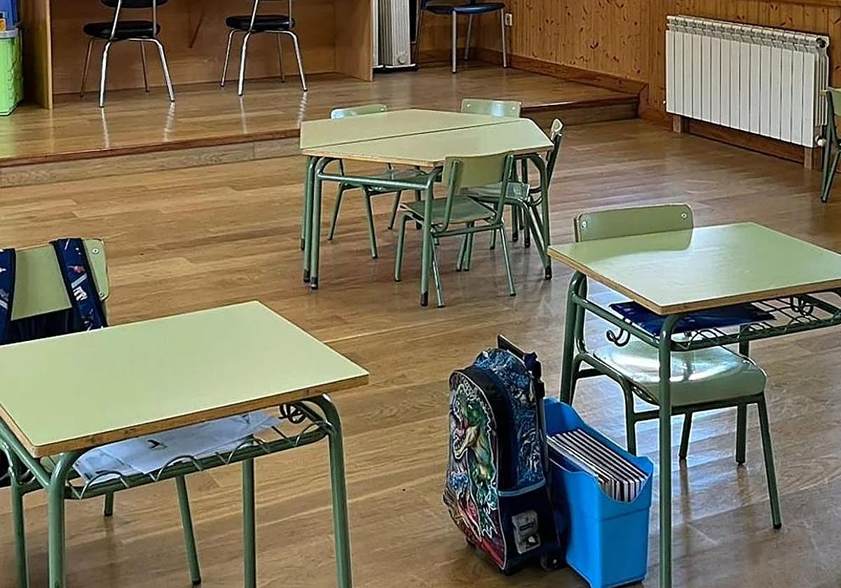 Imagen de archivo de un aula.