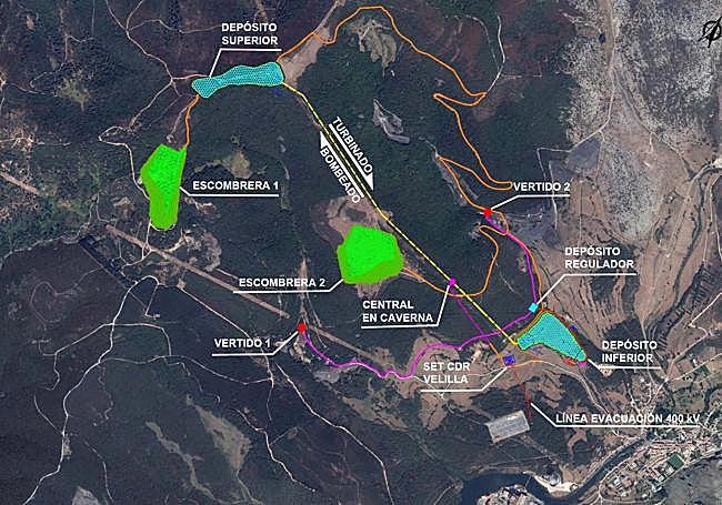 Representación gráfica de la CDR Velilla entre las provincias de Palencia y León.