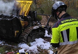 Incendio de una procesadora en Riaño.