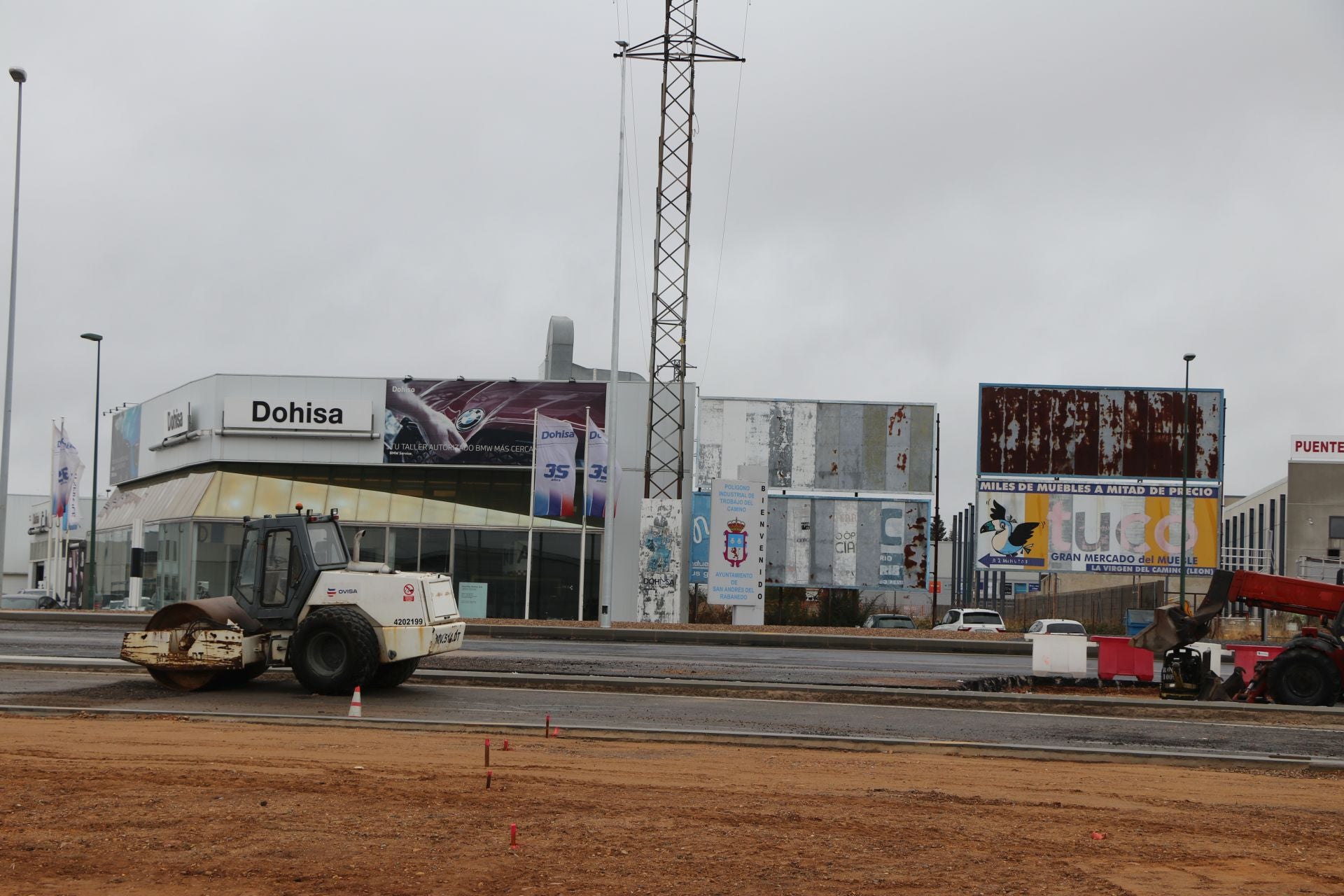 Así avanzan las obras de la nueva rotonda de la N-120