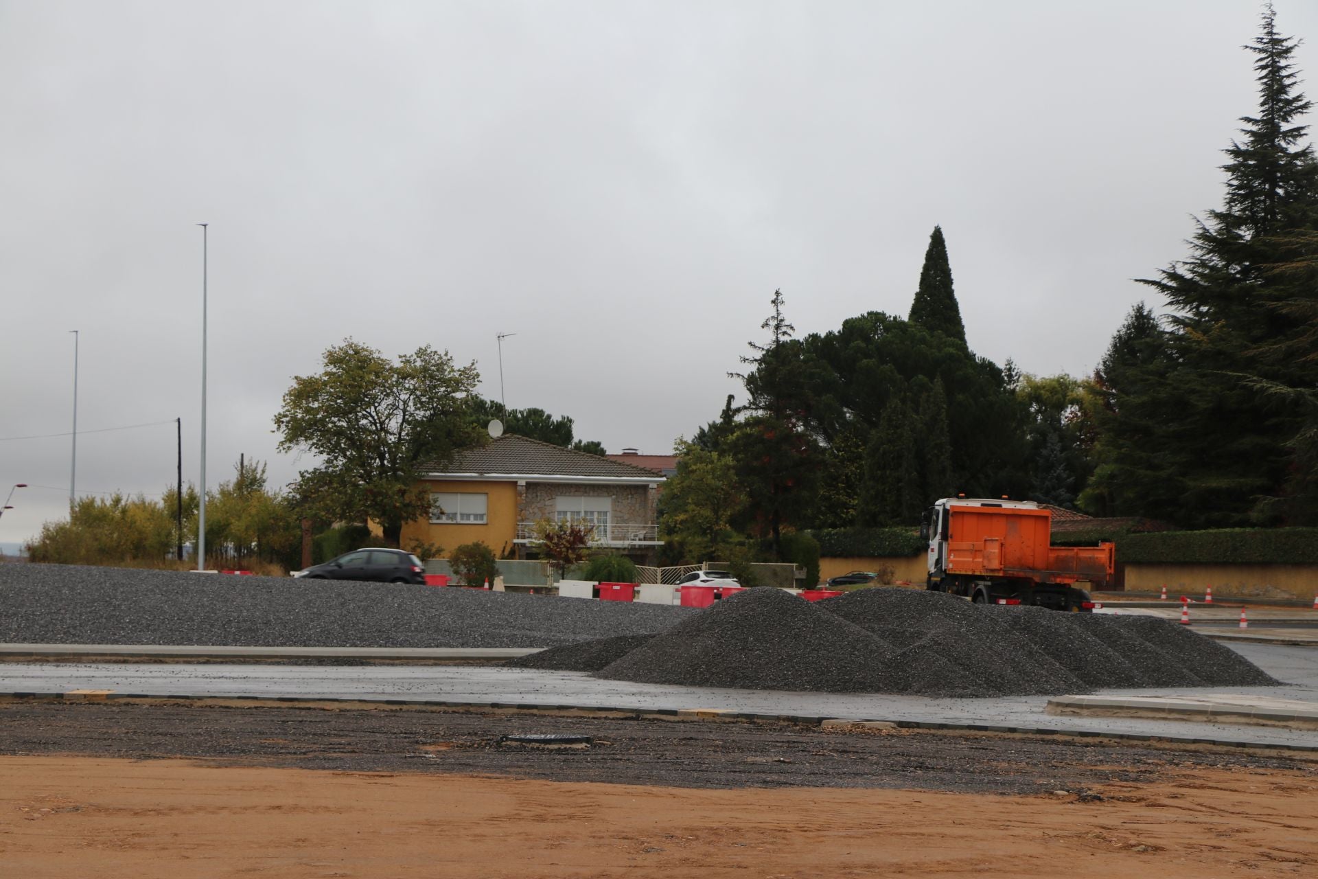 Así avanzan las obras de la nueva rotonda de la N-120