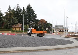 Situación actual de la obra de la rotonda en la N-120.