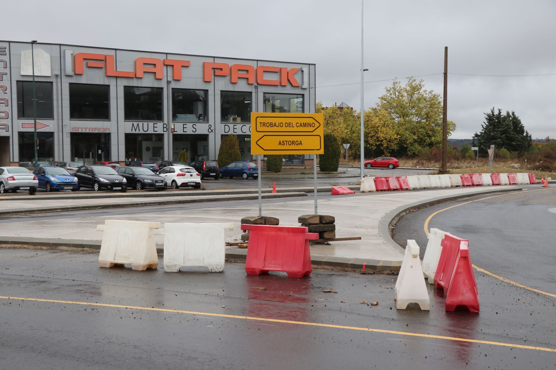 Así avanzan las obras de la nueva rotonda de la N-120