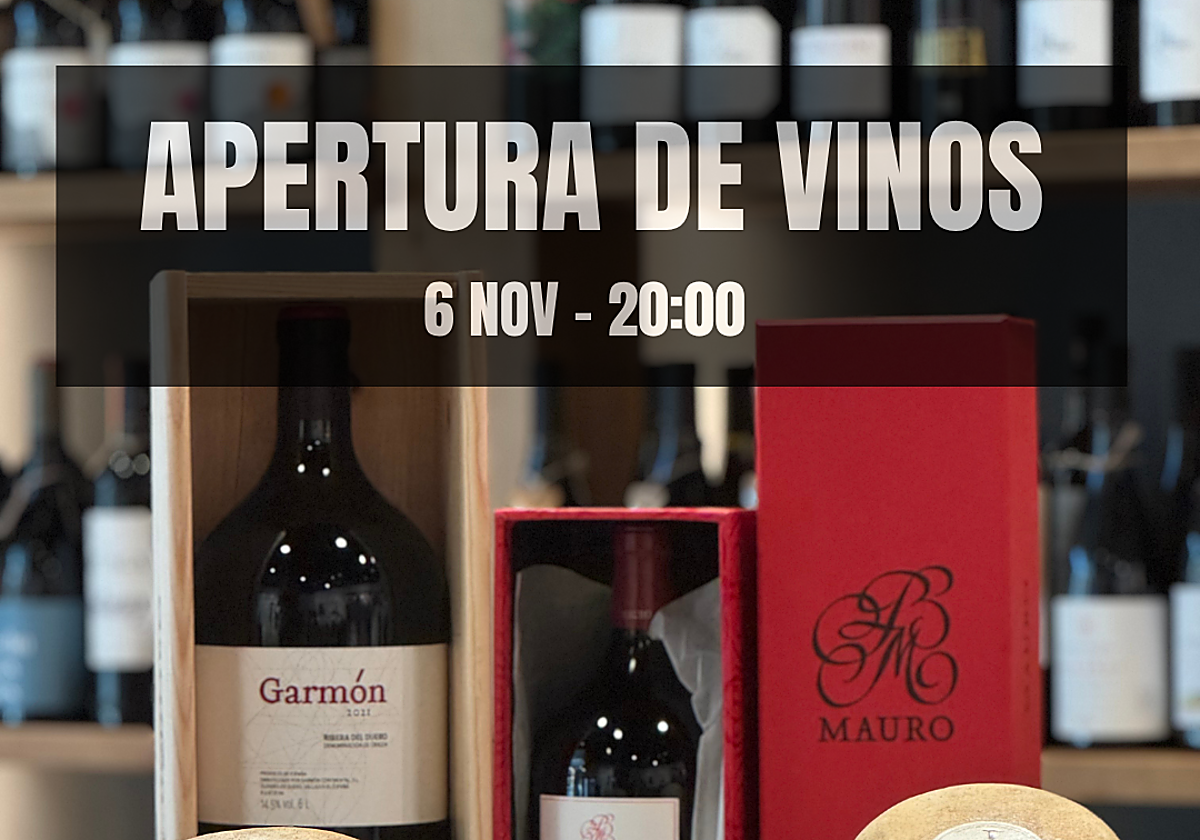 Cartel del evento de Marcela Vinos