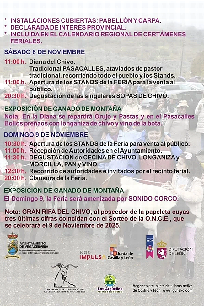 Programa Feria de Chivo de Vegacervera 2025