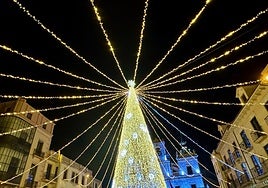 Imagen de la decoración de otros años en Astorga.