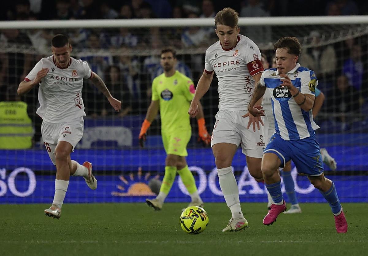 Acción del partido en Riazor.