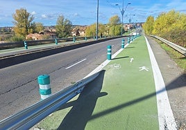 Imagen del carril verde de San Andrés del Rabanedo.