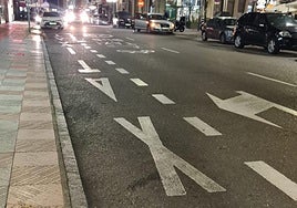 Parada de taxis en León sin vehículos.
