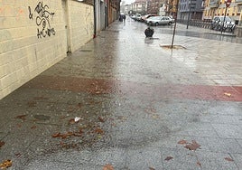 Imagen de agua acumulada en la zona.