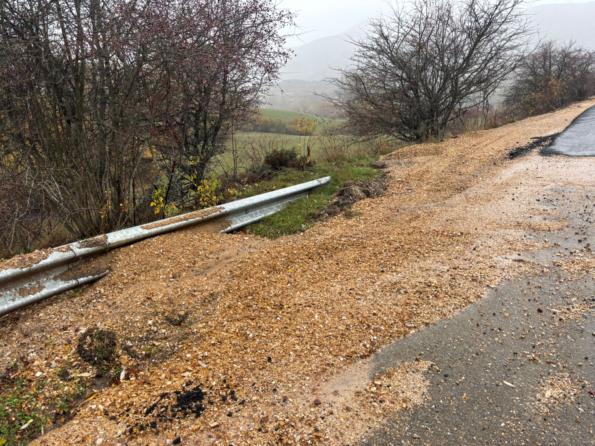 Las imágenes de la carretera entre Villamanín y Aralla