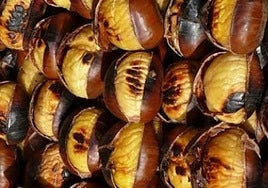 Imagen de archivo de castañas.