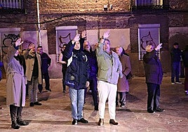 Exterior de la iglesia de Santa Marina el pasado 20 de noviembre durante la misa en honor a Franco.
