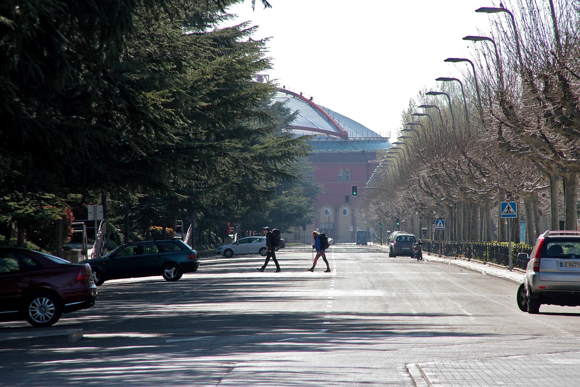 El paseo de Papalaguinda en León, casi vacío en una imagen de archivo.