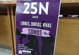 Cartel anunciador de la manifestación.