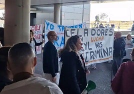 Imagen de unna huelga en el Hospital.