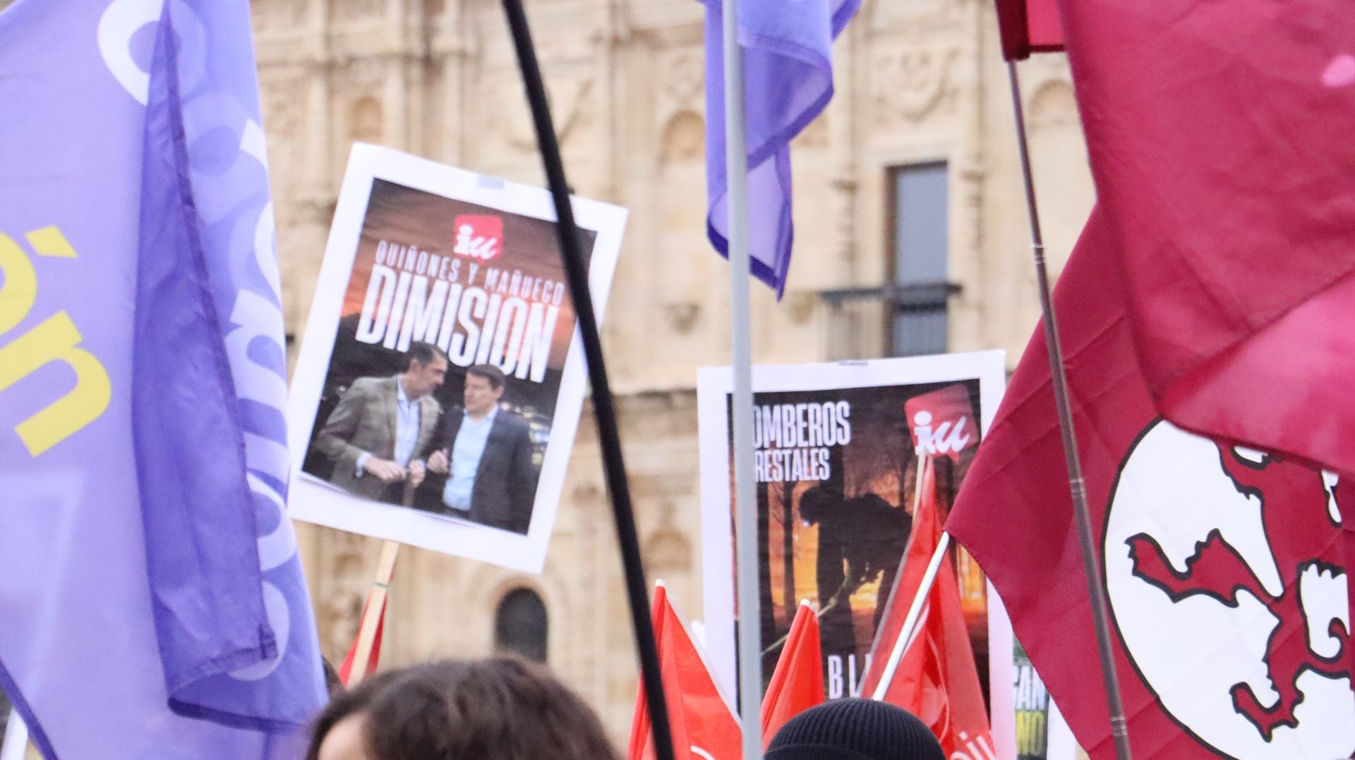 Las imágenes de la movilización &#039;Respeto&#039; en León por la gestión de los incendios forestales