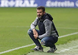 Fernando Estévez en un duelo en El Toralín.