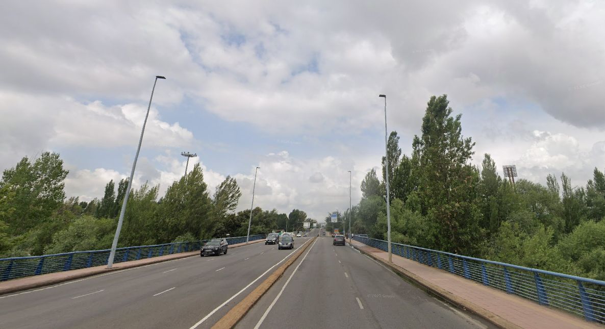 Lugar del accidente en León.