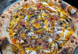 La pizza leonesa que se lleva el segundo premio.