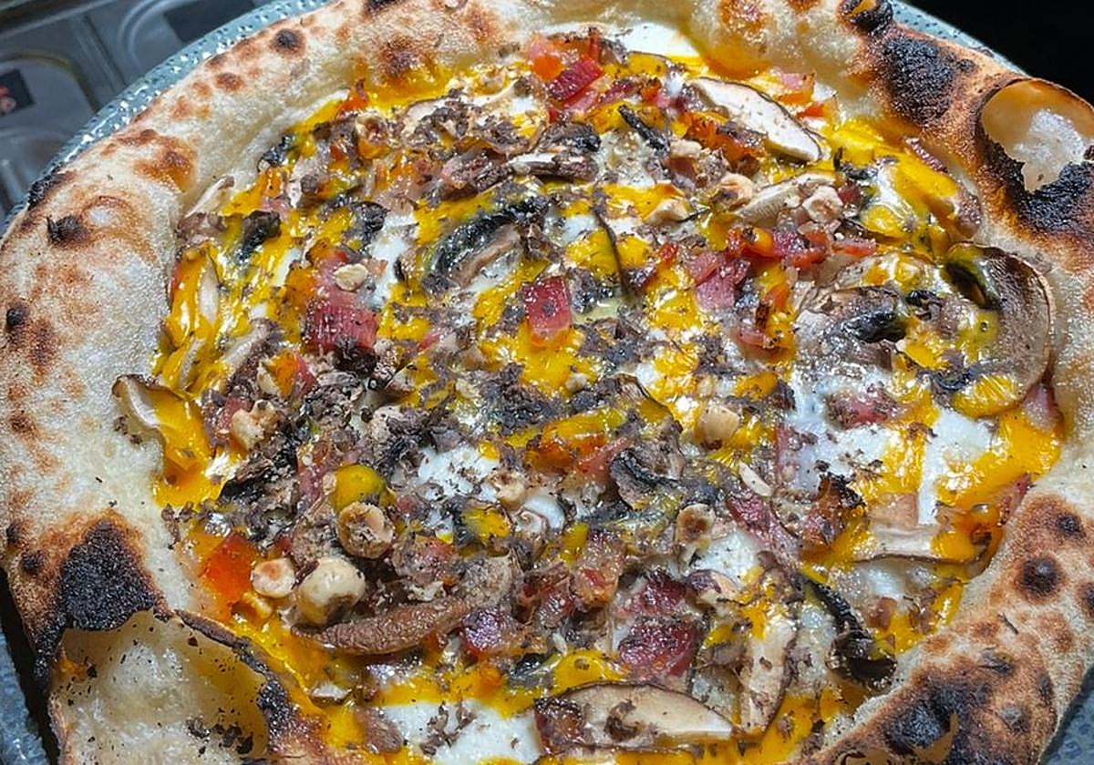 La pizza leonesa que se lleva el segundo premio.