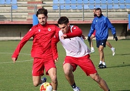 Paraschiv y Tomás Ribeiro, en un entrenamiento antes de la Copa.