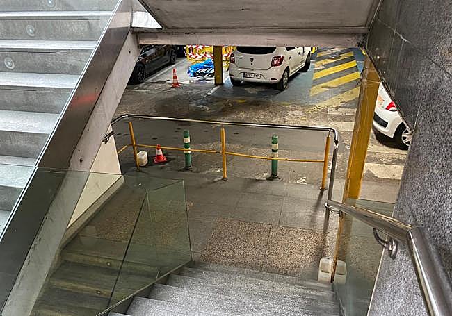 Interior del parking de Santo Domingo.