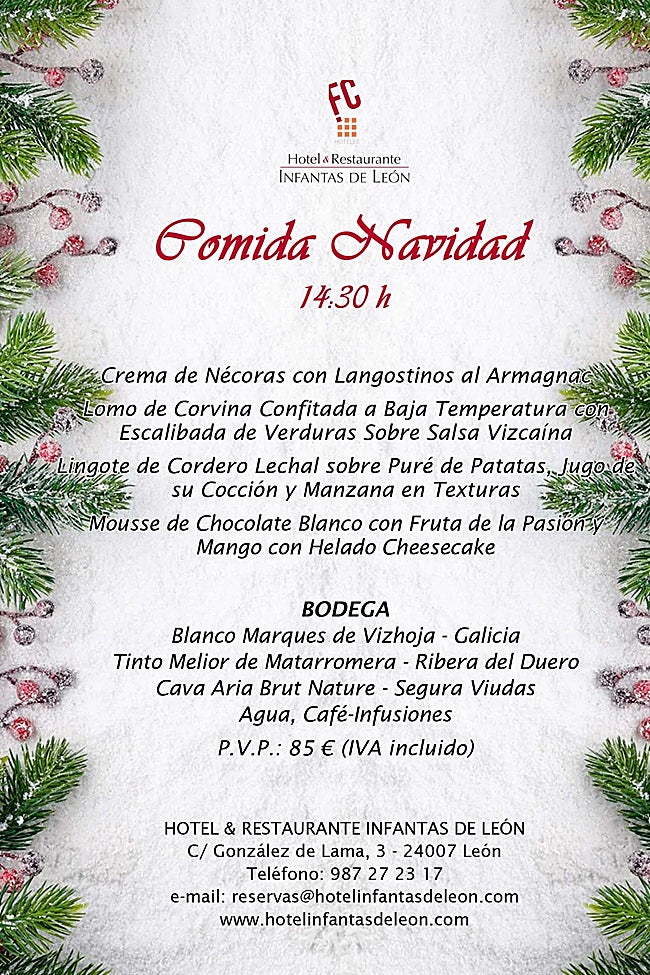 Comida de Navidad en el Hotel Infantas de León