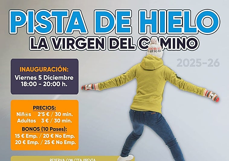 La Navidad se disfruta en la pista de hielo de La Virgen