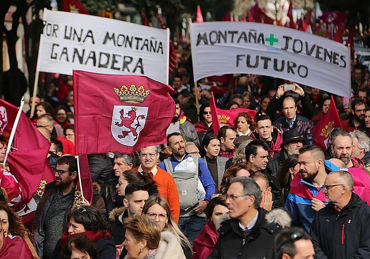 Manifestación por el futuro de León.