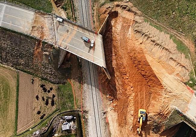 Las obras en la N-120 de Astorga.