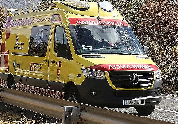 Dos heridos tras volcar la furgoneta en la que viajaban en Ardón