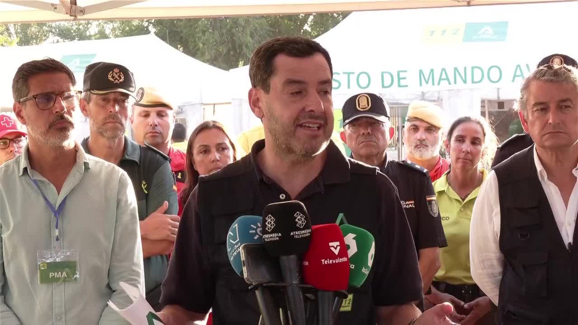 Moreno señala el "principio del fin" de la "bestia" del incendio de Niebla (Huelva)