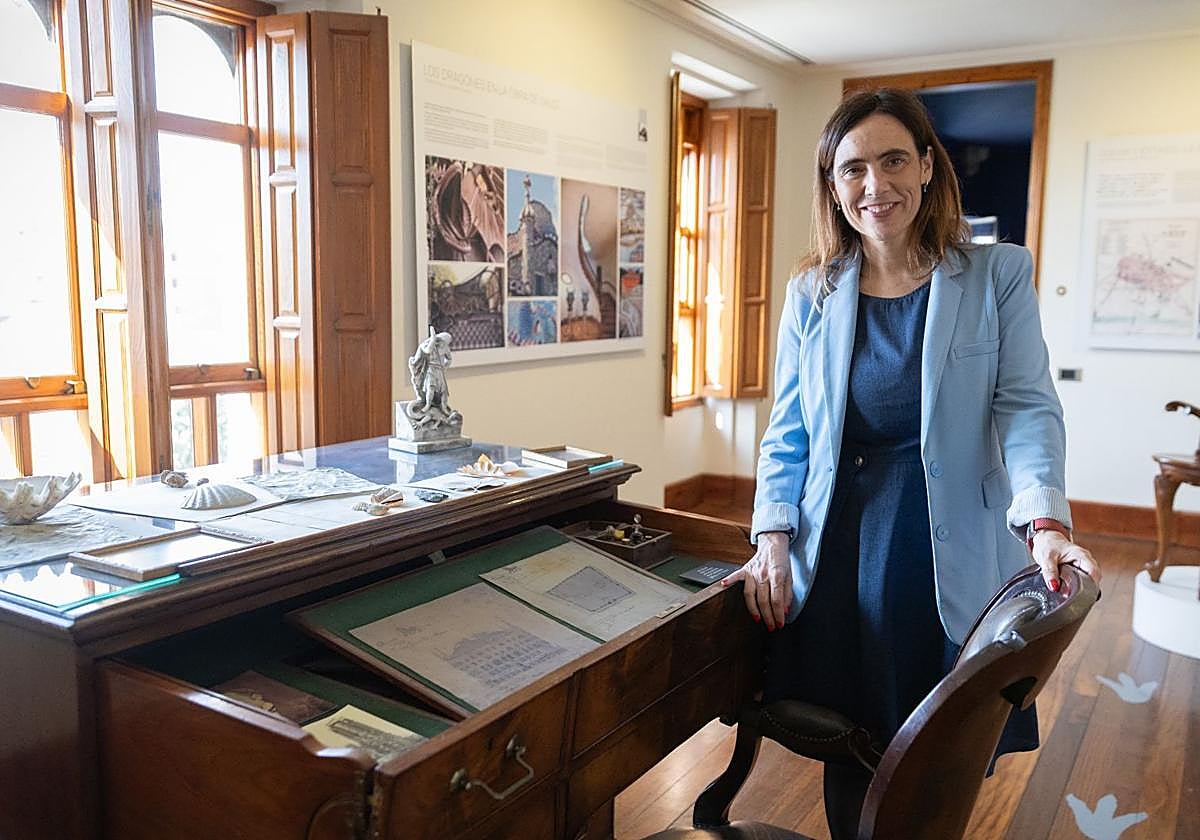 Sandra Guaita en una visita al Museo Casa Botines Gaudí en el mes de mayo.