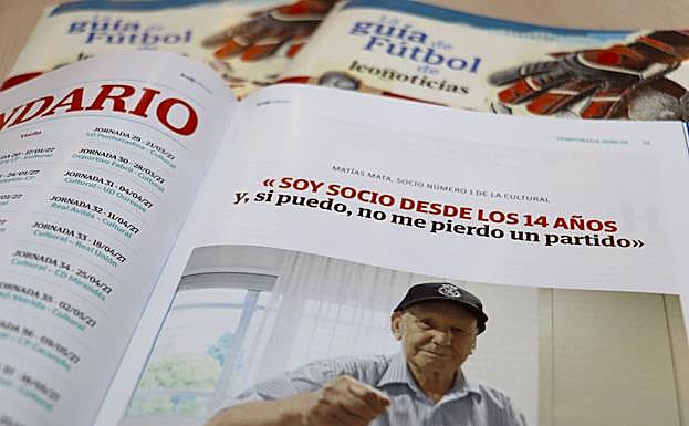 Interior de la guía del fútbol de Leonoticias con diferentes entrevistas