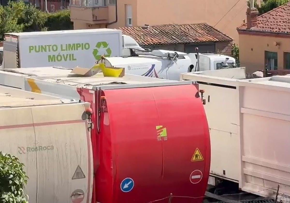 Imagen de los camiones de basura.
