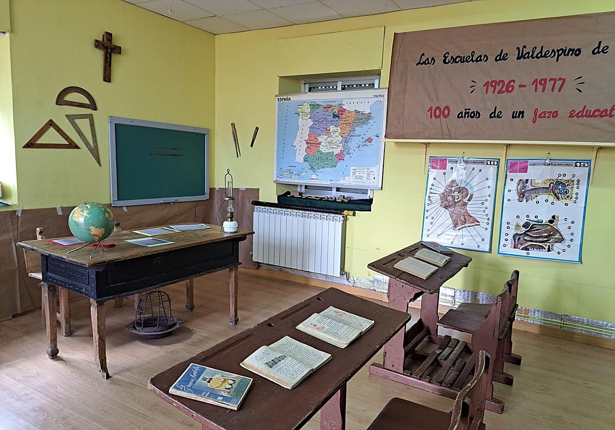Exposición por los cien años de las escuelas de Valdespino.