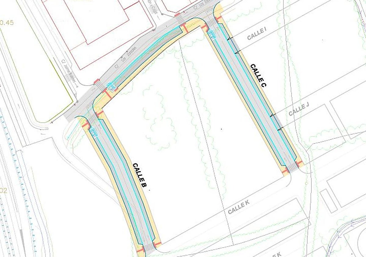 Plano de la parcela que se urbanizará.