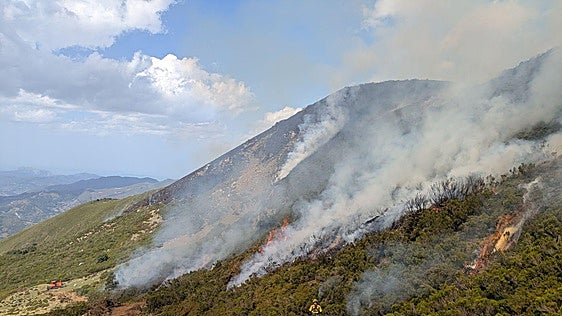 El incendio de Pendilla de Arbas baja a nivel 0 y ya solo queda llama activa en la parte asturiana