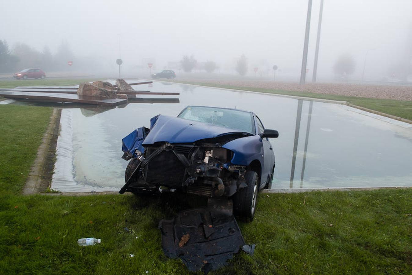 Accidente en la rotonda