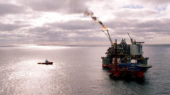 Plataforma petrolífera de Troll B., en Noruega. 