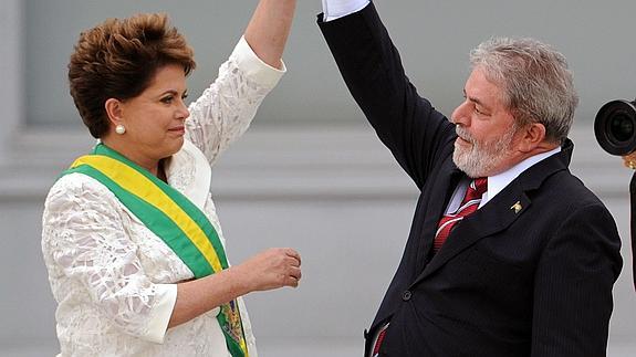 Dilma Rousseff y Lula da Silva. 