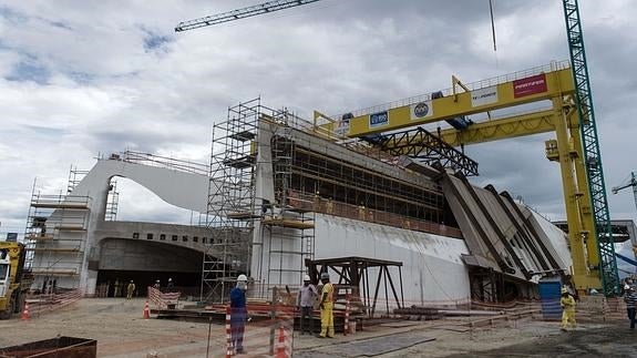 Un edificio olímpico de Río de Janeiro, en obras. 