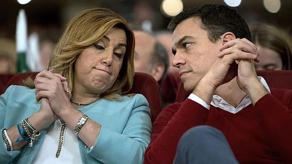 Susana Díaz y Pedro Sánchez. 