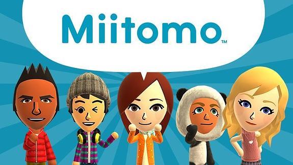 Pantalla de presentación de la aplicación Miitomo. 