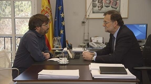 Jordi Évole y Mariano Rajoy. 