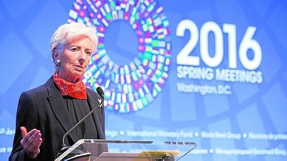 La directora general del FMI, Christine Lagarde. 